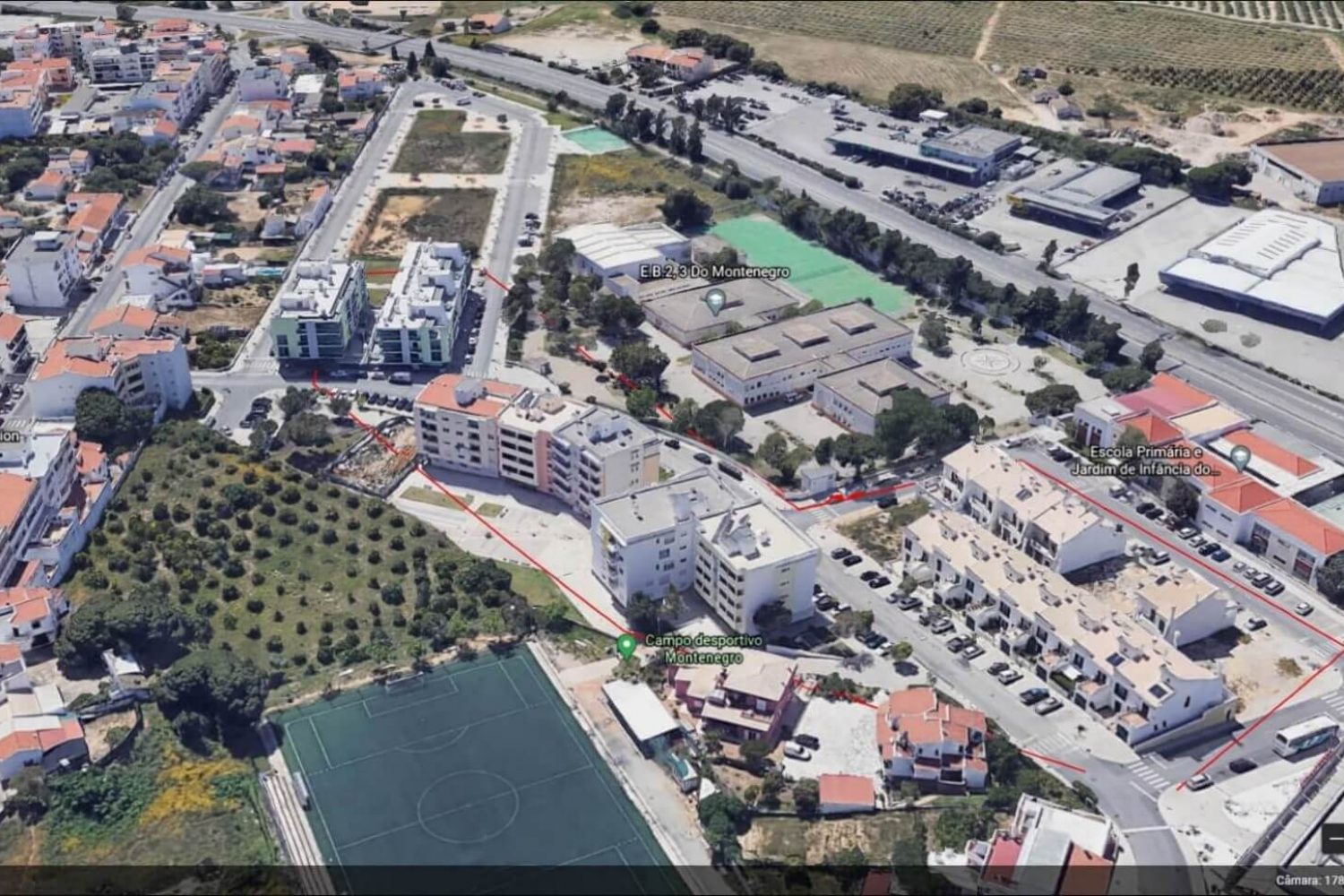 arruamento urbanização montenegro