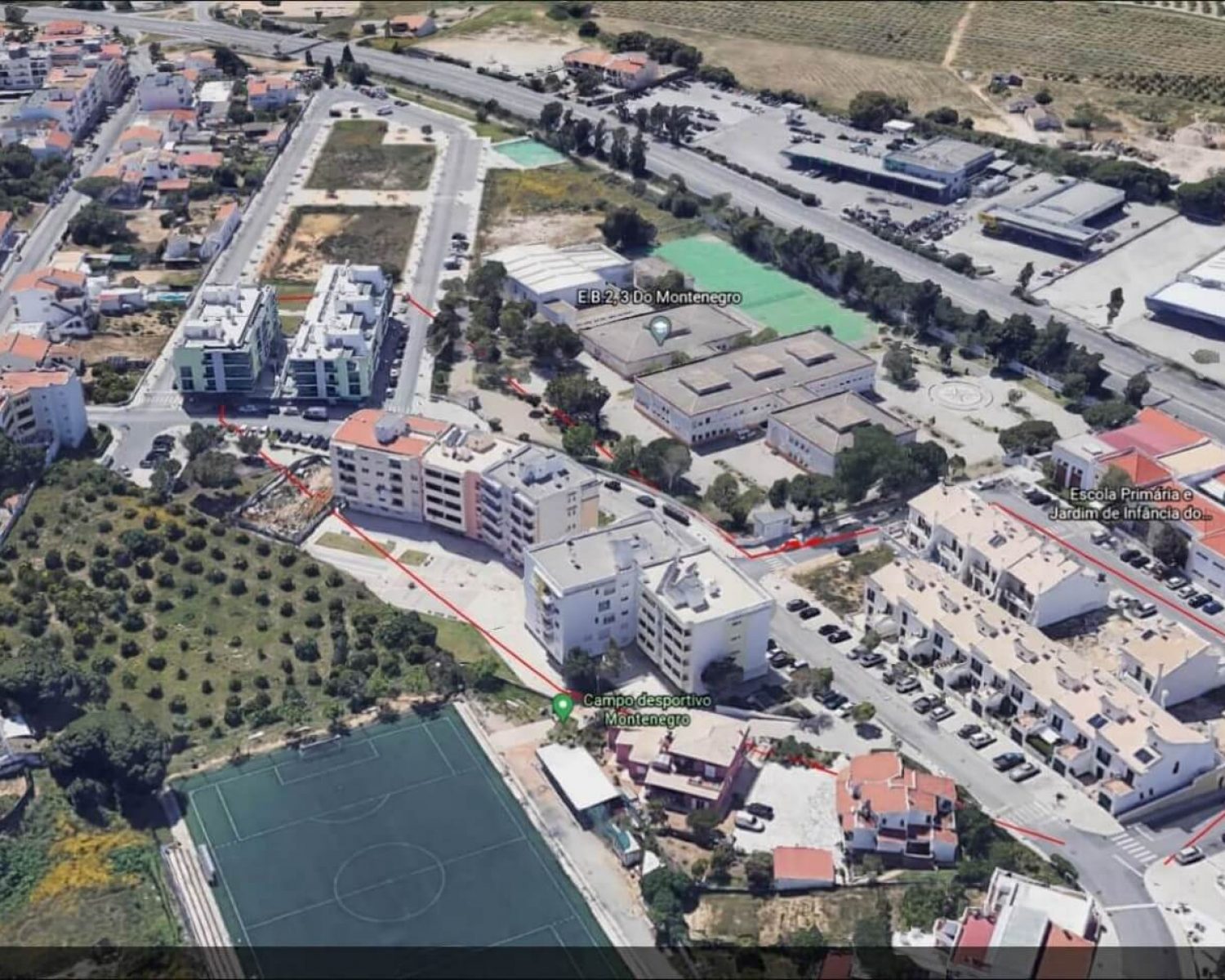 arruamento urbanização montenegro