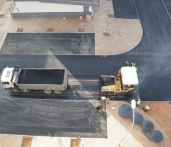 aplicação de betão betuminoso